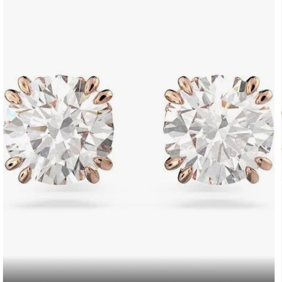 Swarovski Stilla rose gold stud earrings - Picture 9 of 9